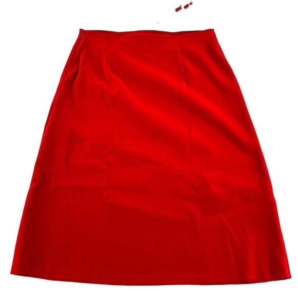Giorgio Fiorlini Collection Red Skirt With Gold Drawstring - Picture 4 of 5
